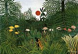 Negro Attacked by a Jaguar by Henri Rousseau